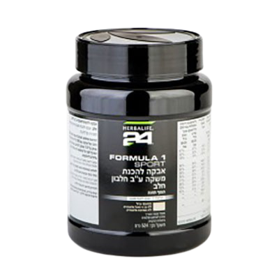 ארוחה בריאה לספורטאים שייק תזונתי בריא לספורטאים. תערובת אבקה להכנת משקה מכילה 219 קלוריות בכל מנה